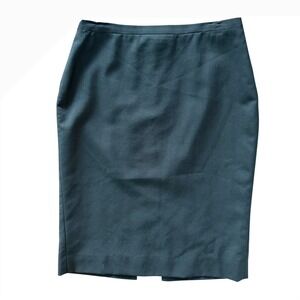 D&G‎ Dolce Gabbana Black Vintage Wool Pencil Skirt Button Fly Slit Size 28/42